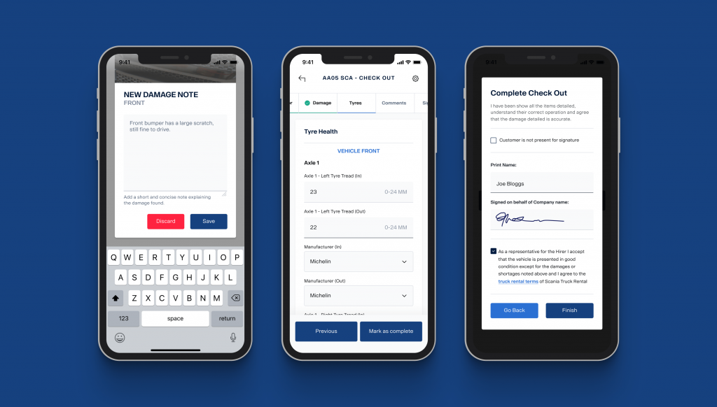 Scania Truck Rental App Complete Check Out